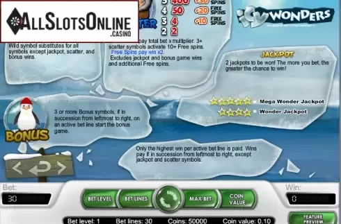 Screen6. Icy Wonders from NetEnt
