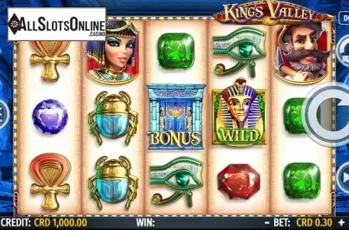 Reel Screen. Kings Valley from Octavian Gaming