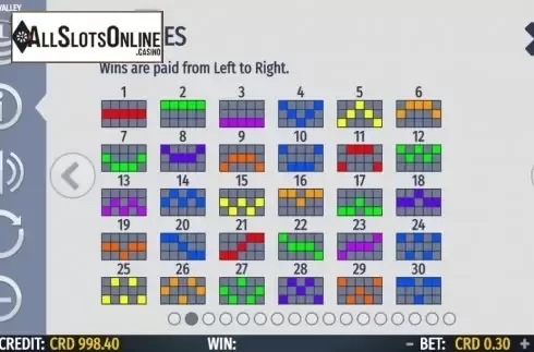 Paylines. Kings Valley from Octavian Gaming