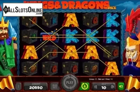 Win screen 2. Kings and Dragons Dice from Mancala Gaming