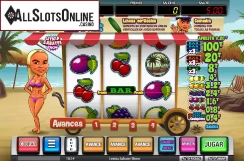 Game screen. Leticia Sabater from MGA