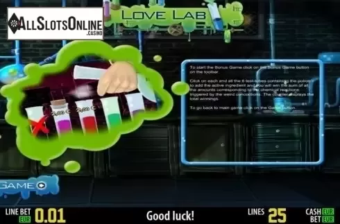 Paytable 3. Love Lab HD from World Match