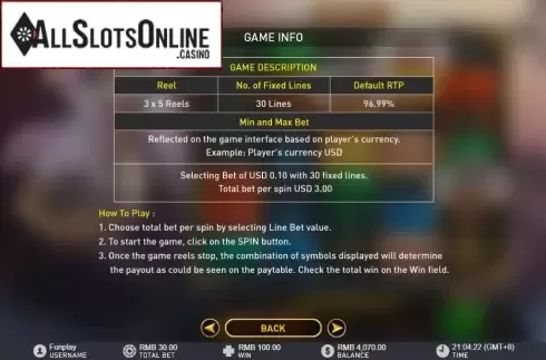 Info. Lucky Tarot from GamePlay