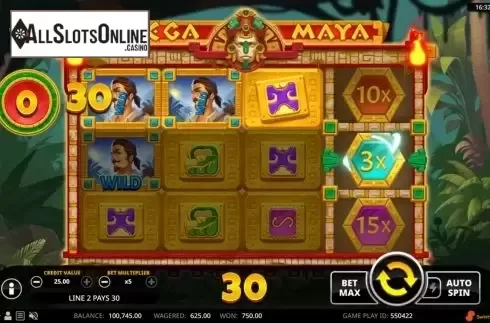Win screen. Mega Maya from Swintt