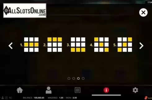 Paylines screen. Mega Maya from Swintt