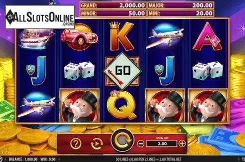 Reel Screen. Monopoly Grand Hotel from WMS