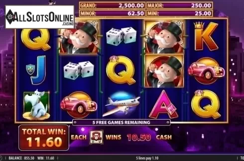 Free Spins. Monopoly Grand Hotel from WMS