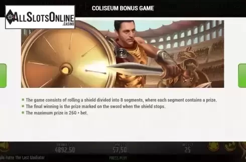 Bonus game screen 2