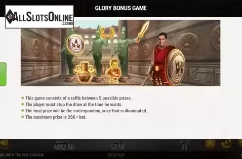 Bonus game screen 3