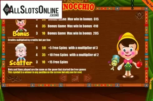 Screen6. Pinocchio (Portomaso) from Portomaso Gaming