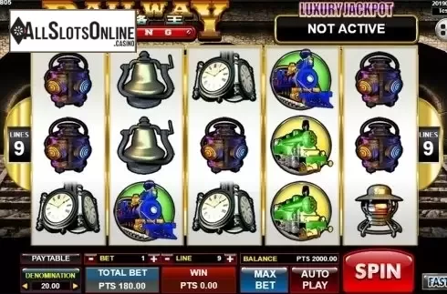 Reels screen. Railway King from Spadegaming