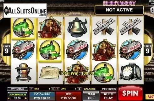 Win screen. Railway King from Spadegaming
