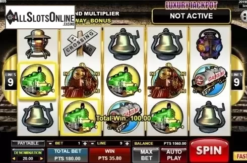 Win screen 2. Railway King from Spadegaming