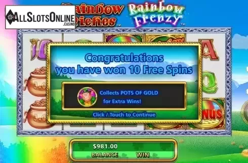 Free Spins Win Screen 2