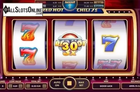 Reel Screen 1. Red Hot Chili 7's from NetGame