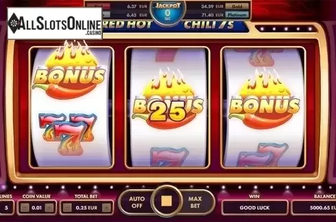 Reel Screen 2. Red Hot Chili 7's from NetGame