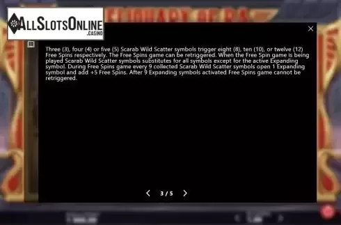 Bonus Feature screen