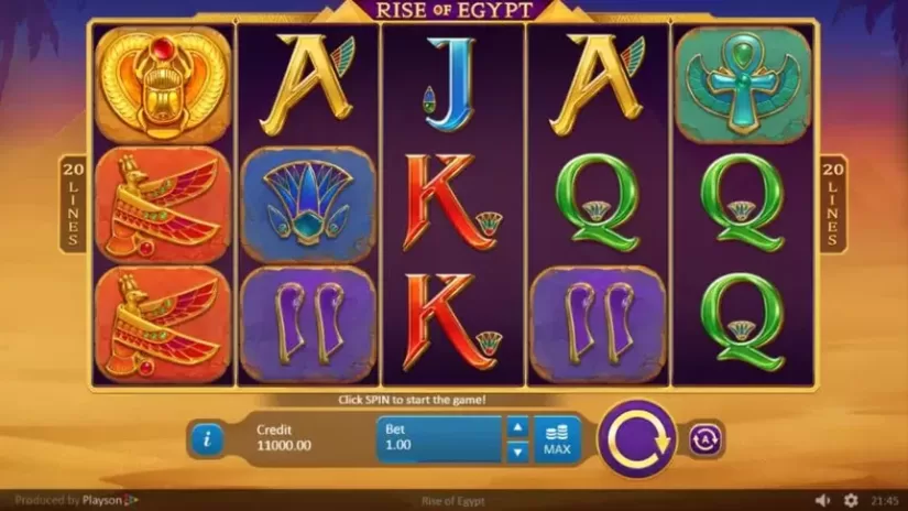 Rise of Egypt slot screenshot 1