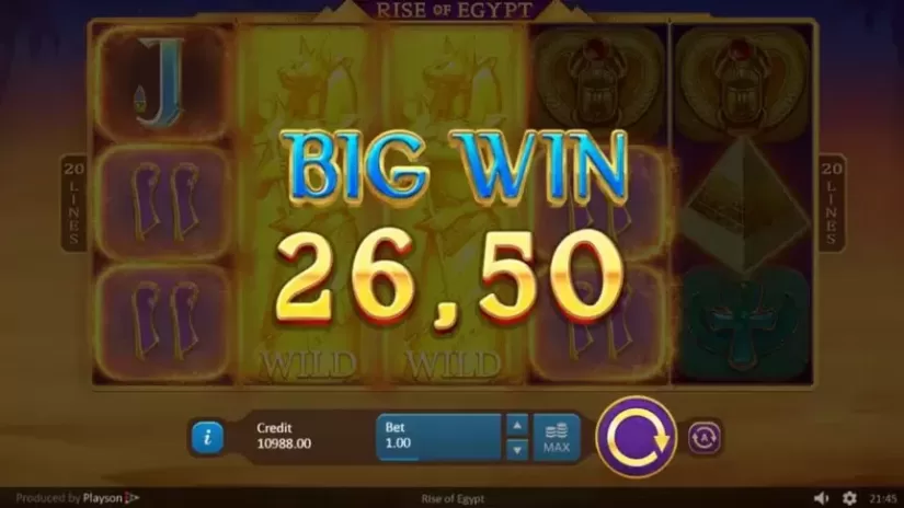 Rise of Egypt slot screenshot 4