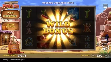 Rocky's Gold Ultraways slot screenshot 2