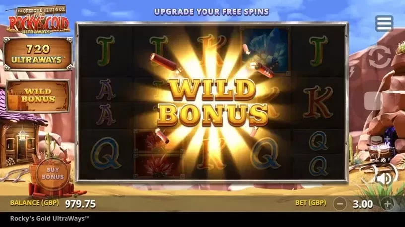 Rocky's Gold Ultraways slot screenshot 2