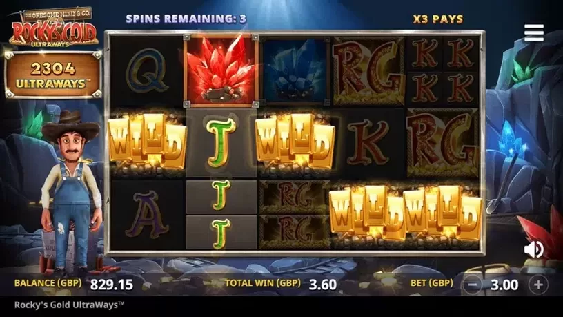 Rocky's Gold Ultraways slot screenshot 8