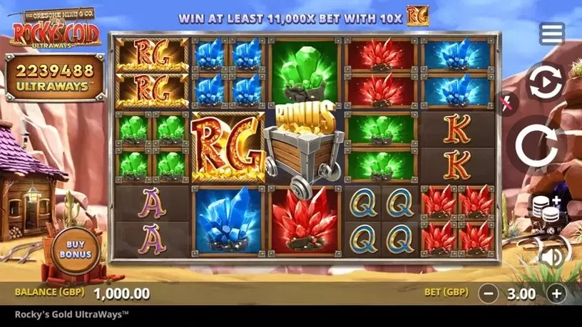 Rocky's Gold Ultraways slot screenshot 1
