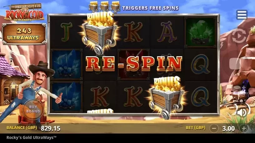 Rocky's Gold Ultraways slot screenshot 4