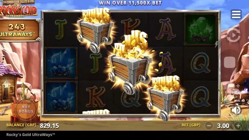 Rocky's Gold Ultraways slot screenshot 5