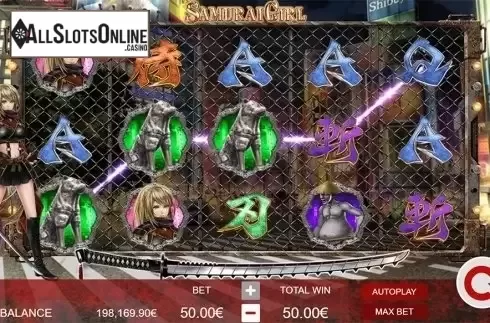 Win screen. Samurai Girl from Ganapati