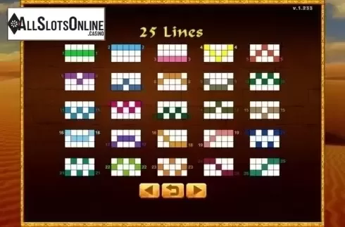 Paylines. Secrets of the Desert from GMW
