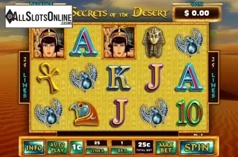 Game Screen. Secrets of the Desert from GMW