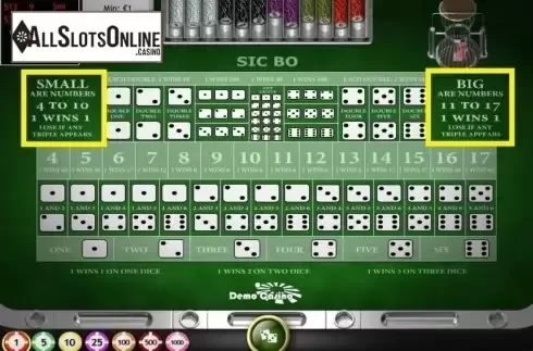 Game Screen 1. Sic Bo (Playtech) from Playtech