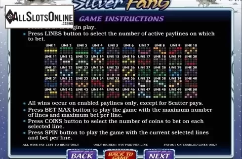 Screen4. Silver Fang from Microgaming
