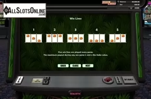 Paytable 2. Snakes Ladders (Realistic) from Realistic