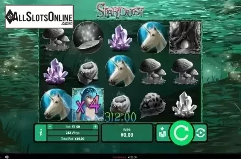 Multiplier win screen. Stardust (RTG) from RTG