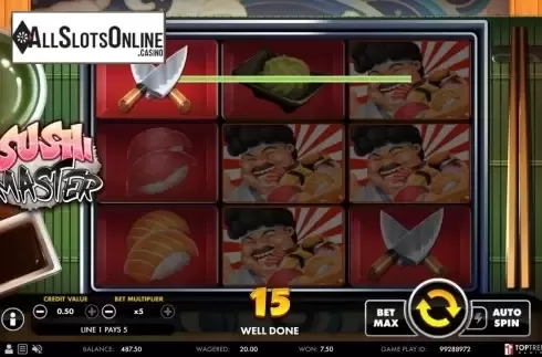 Win Screen. Sushi Master from Swintt