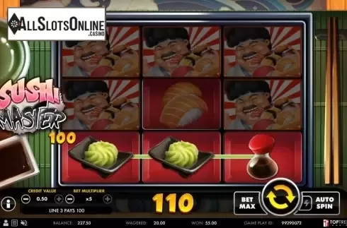 Win Screen 3. Sushi Master from Swintt