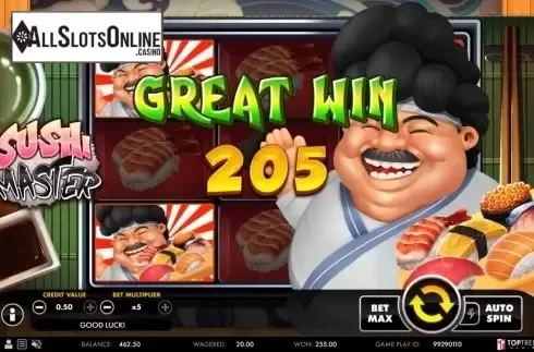 Win Screen 4. Sushi Master from Swintt