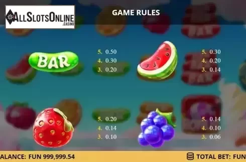 Paytable screen 2