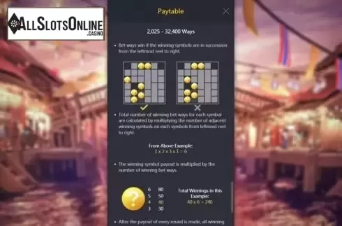 Ways to win screen