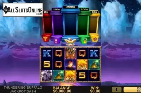 Reel Screen. Thundering Buffalo: Jackpot Dash from High 5 Games
