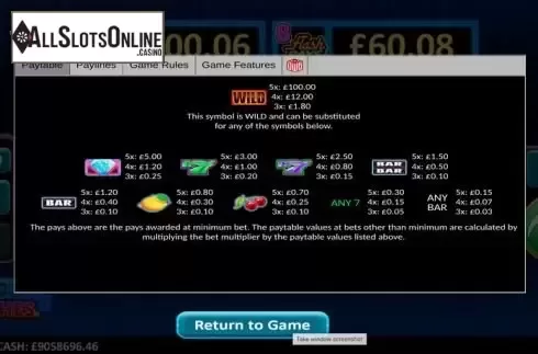 Pay Table