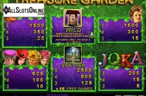 Screen4. Treasure Garden from Casino Technology