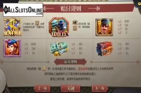 Paytable 1. Treasure Hunt Trip from Dream Tech