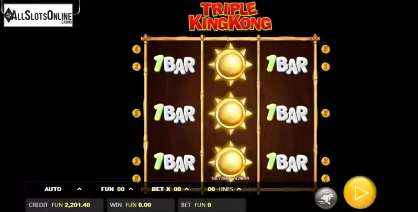 Reel screen. Triple King Kong from JDB168