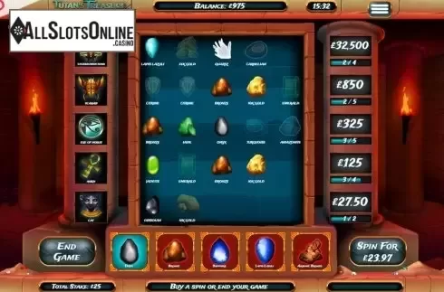 Game workflow . Tutan's Treasure from Slingo Originals