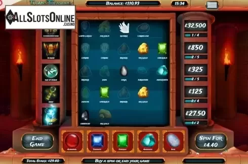 Game workflow 3. Tutan's Treasure from Slingo Originals