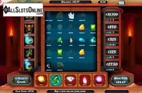 Game workflow 4. Tutan's Treasure from Slingo Originals