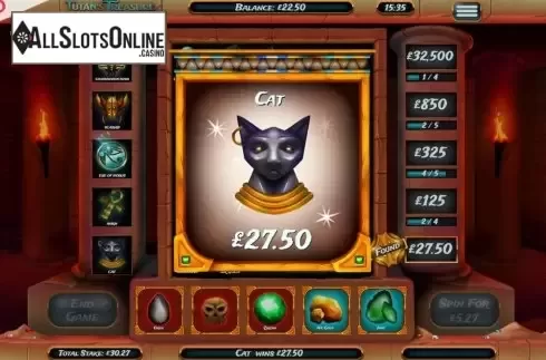 Game workflow 5. Tutan's Treasure from Slingo Originals